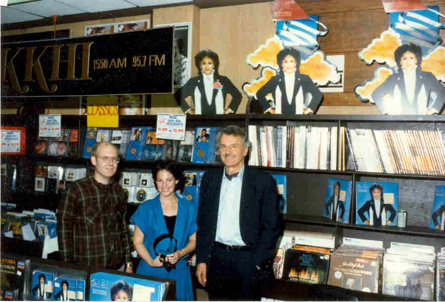 Dave Wigfield, Dianne Nicholini and Keith Lockhart at Tower Records in San Francisco for Kiri Te Kanawa Record Release